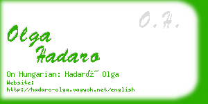 olga hadaro business card